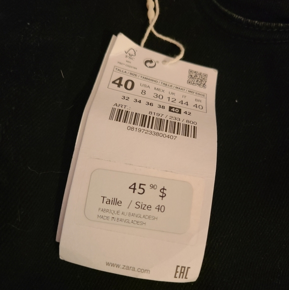 Zara Black Mom Jean - Picture 3 of 3